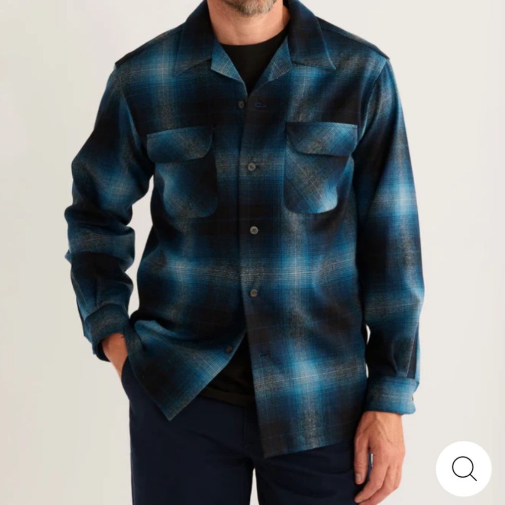 Pendleton The Original Board Shirt in Turquoise Ombré and Large Tall